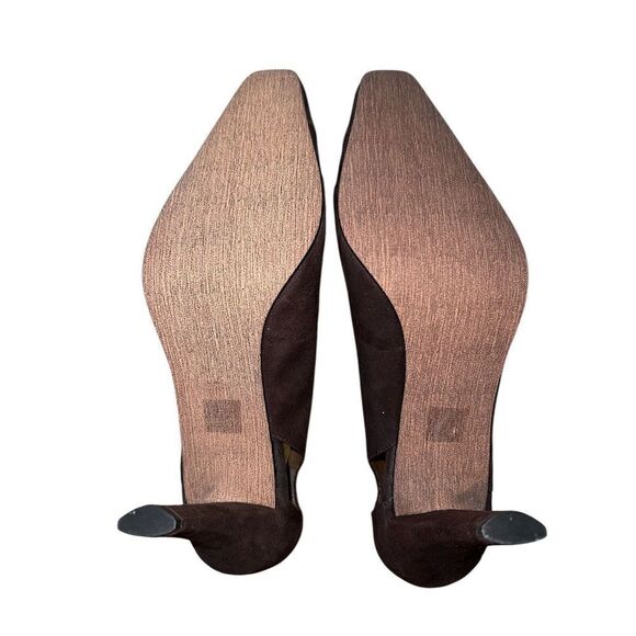 Moda Spana Fiona Brown Cheetah Print Kid Suede Pointed Toe Pumps Wmns Sz 10 NWB - Picture 9 of 12